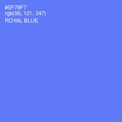 #5F79F7 - Royal Blue Color Image